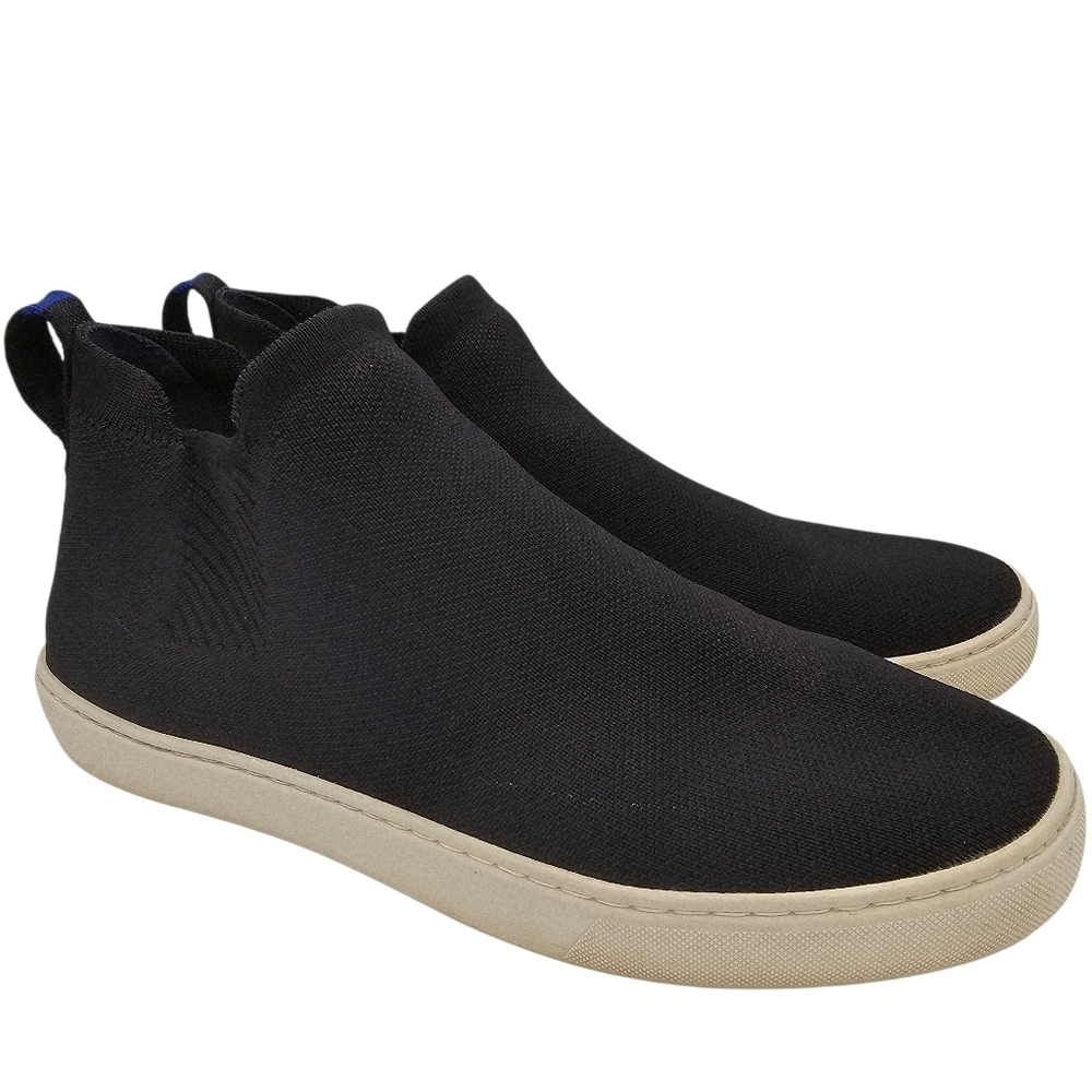 Rothy's The Chelsea Black Knit Slip On Sneakers Women's size 11.5